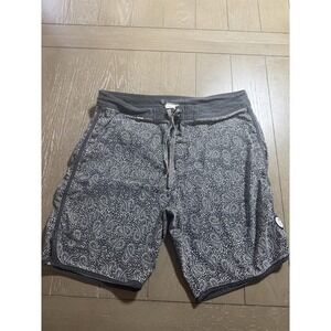 Roark Revival Shorts Mens 36 Gray Boardshorts Swim Trunks Paisley‎ Drawstring